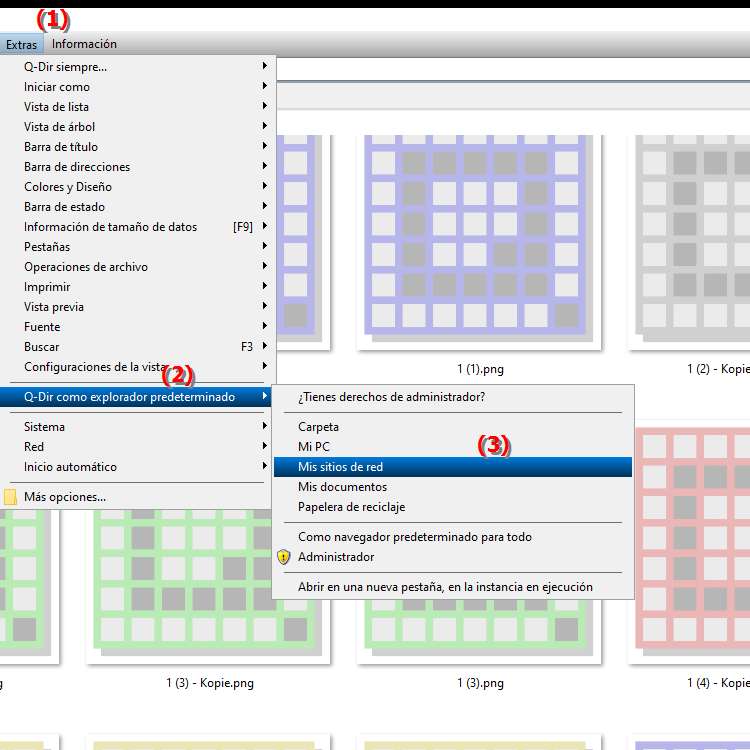 Se puede configurar Quad File Explorer como el explorador de archivos predeterminado para los recursos de red